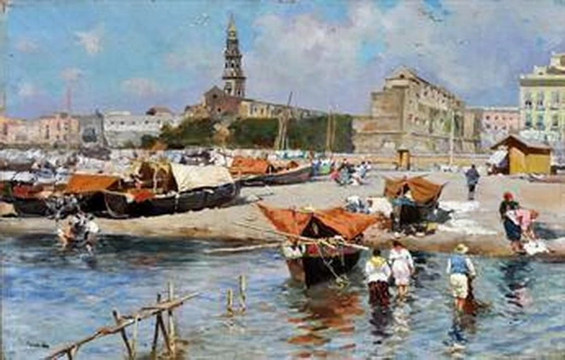  71-Spiaggia della Marinella e castello del Carmine a Napoli 